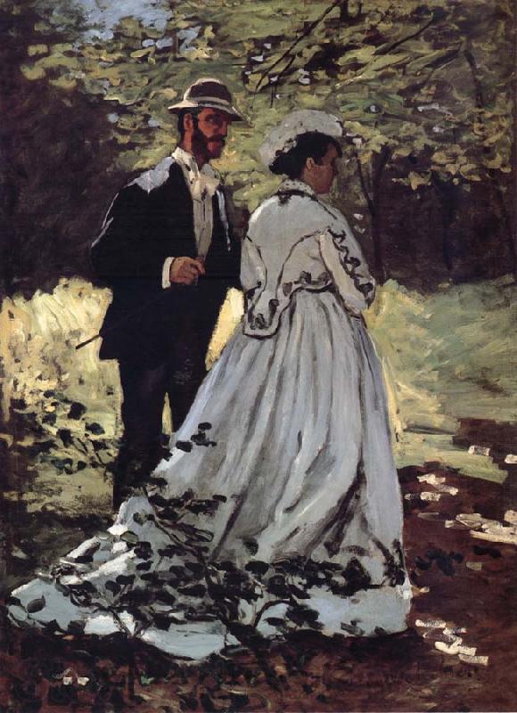 Claude Monet Les Promeneurs Norge oil painting art